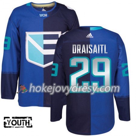 Dětské Hokejový Dres Evropy Leon Draisaitl 29 Světový pohár v ledním hokeji 2016 Modrá Premier